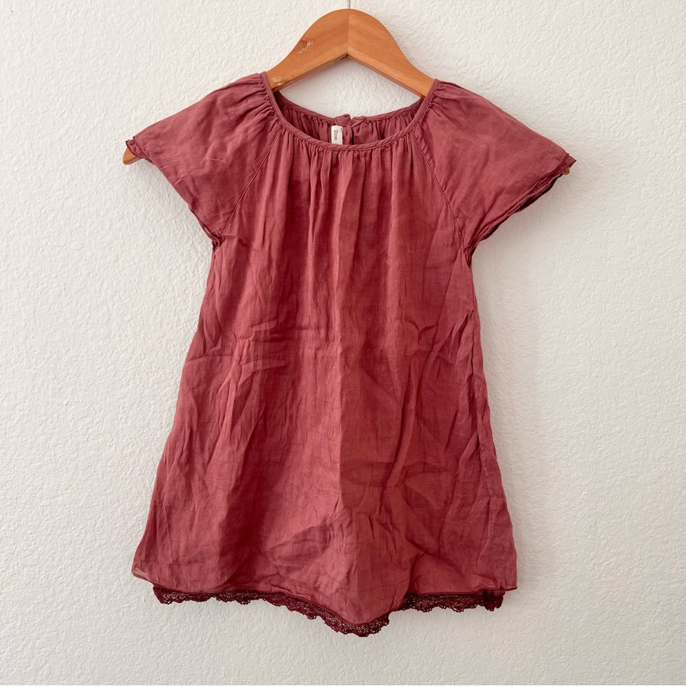 Zhoe & Tobiah Italian Girls Mauve Silk Blend Dress Sz 24 M